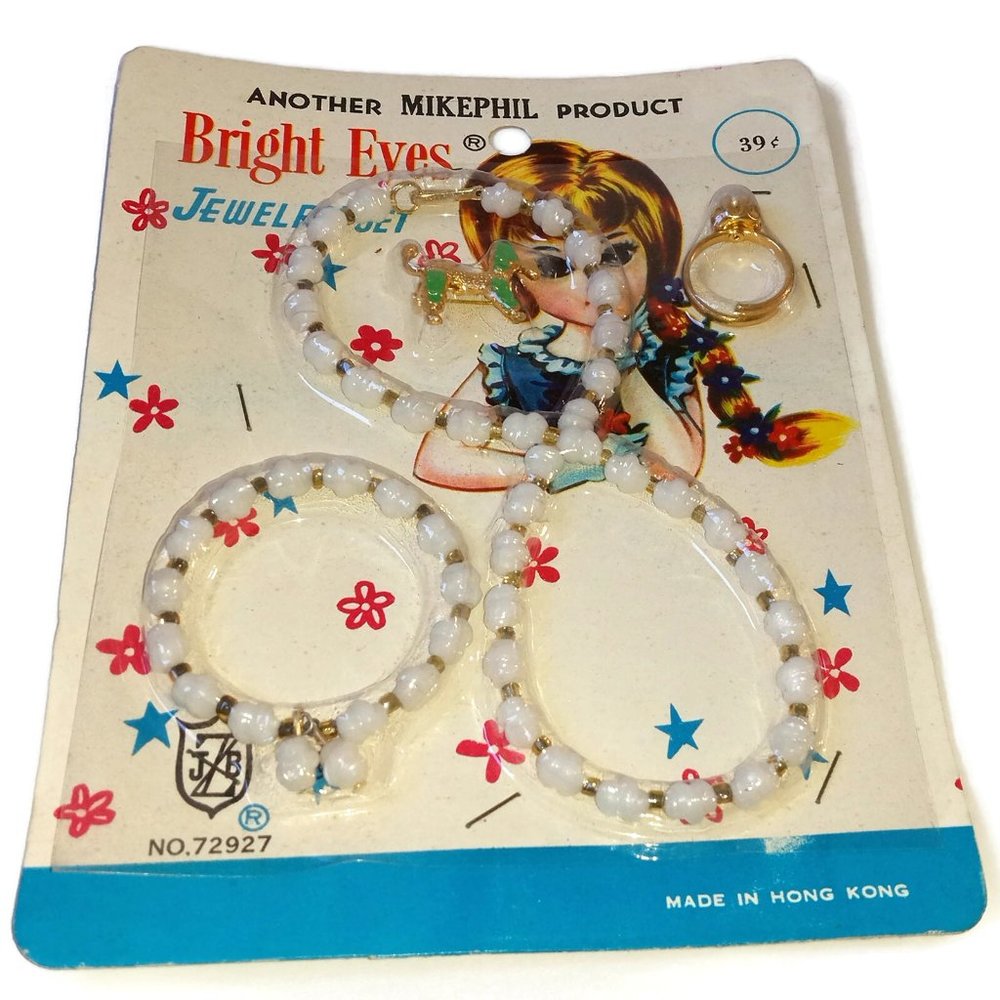 Vintage 1960s Toy Jewelry Kit by Bright Eyes, NOS